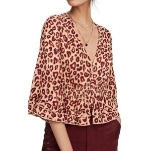 Scotch & Soda Ruffled Satin Top